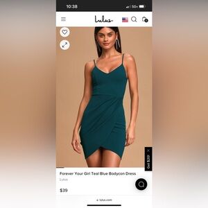 Lulus forever your girl bodycon dress teal